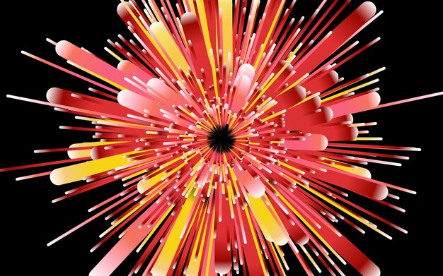 Fondo geométrico circular abstracto patrón de movimiento céntrico dinámico Starburst
