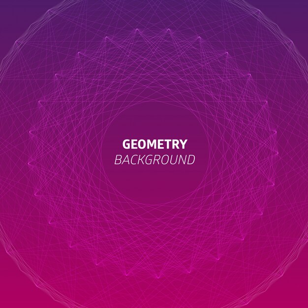Fondo geométrico circular dinámico rojo