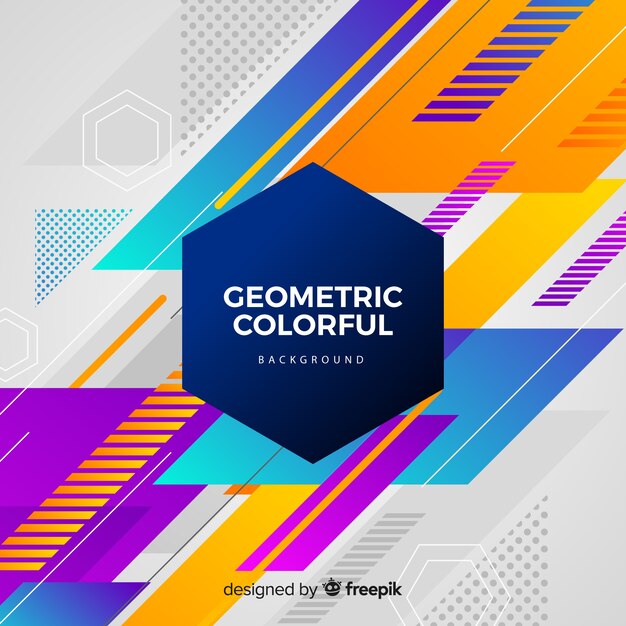 Fondo geométrico colorido