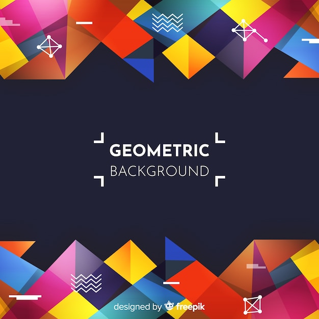 Vector gratuito fondo geométrico colorido