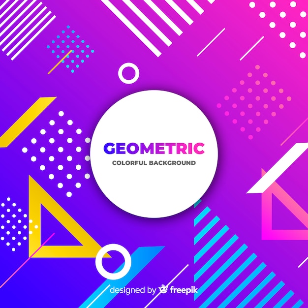 Vector gratuito fondo geométrico y colorido