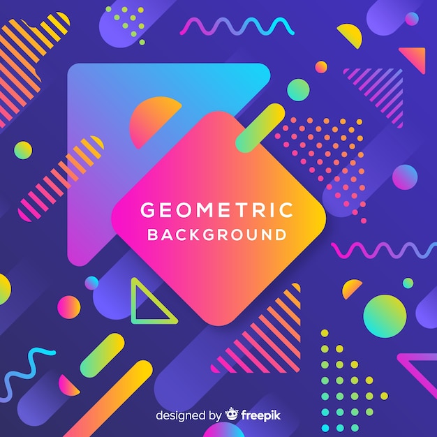 Vector gratuito fondo geometrico colorido