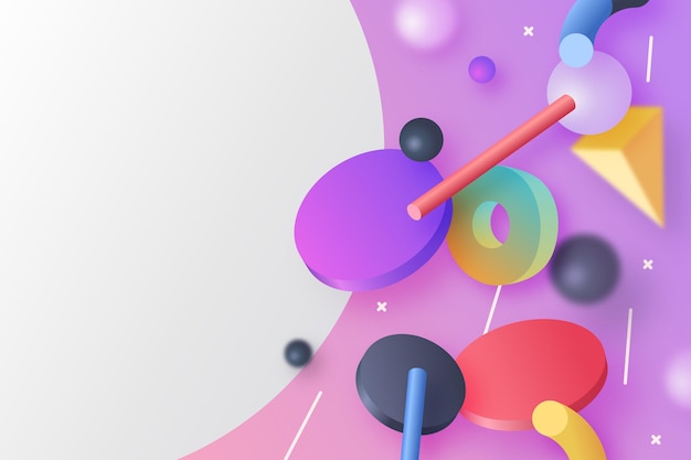 Fondo geométrico degradado 3d