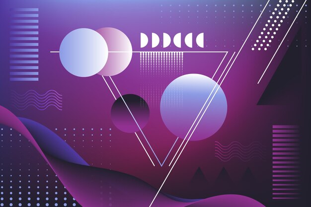 Fondo geométrico degradado violeta oscuro