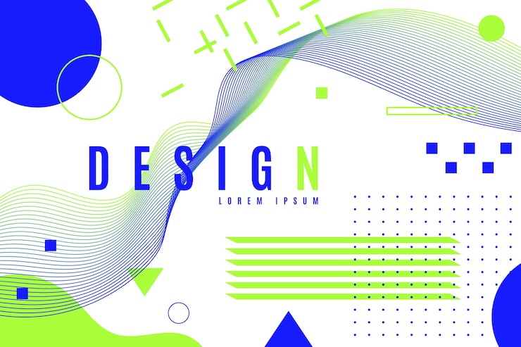 Vector gratuito fondo geométrico de diseño gráfico en tonos fríos.
