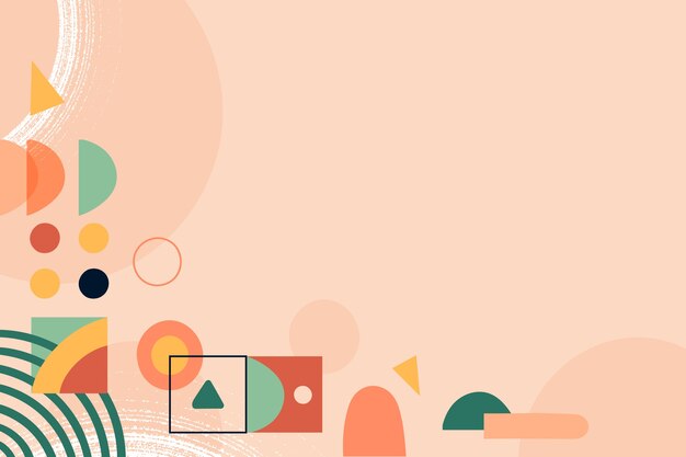 Fondo geométrico de diseño plano dibujado a mano