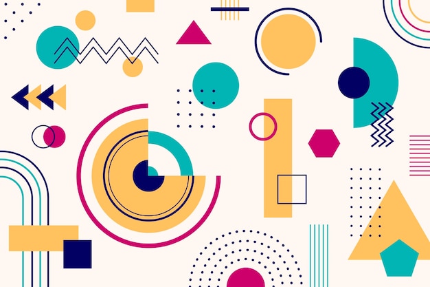 Fondo geométrico de diseño plano