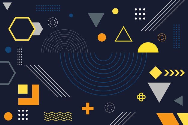 Fondo geométrico de diseño plano