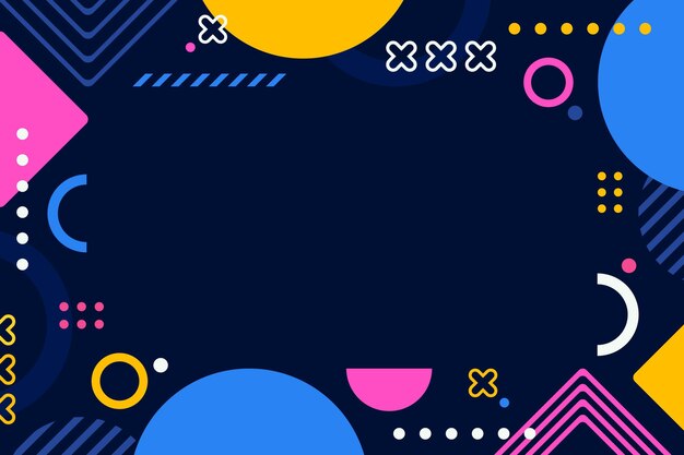 Fondo geométrico de diseño plano