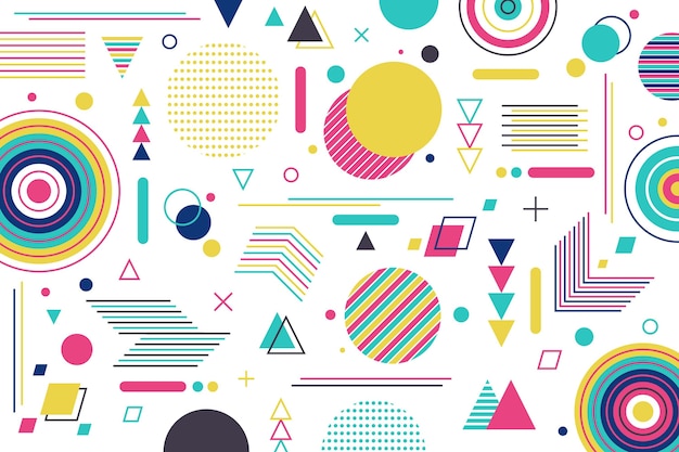 Fondo geométrico de diseño plano
