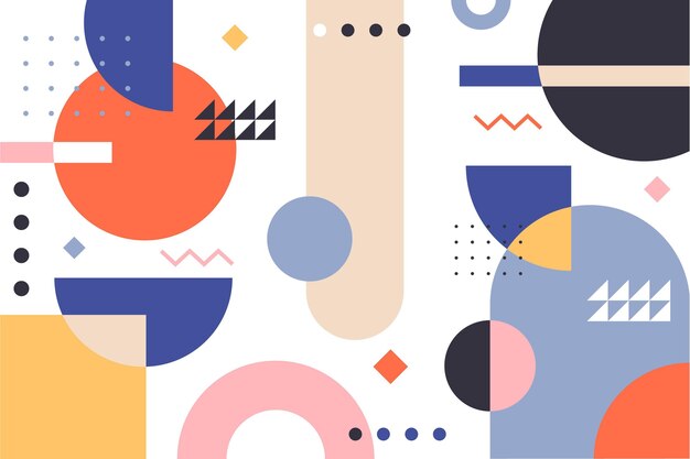 Fondo geométrico de diseño plano