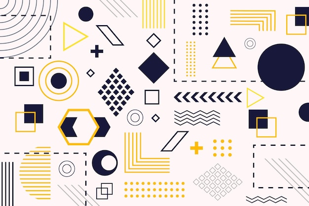 Fondo geométrico de diseño plano