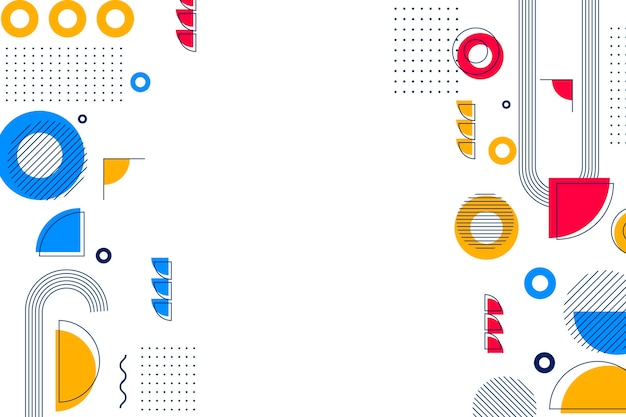 Fondo geométrico de diseño plano