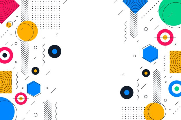 Fondo geométrico de diseño plano