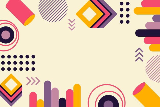 Fondo geométrico de diseño plano