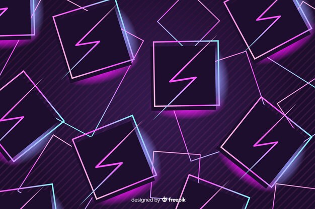 Fondo geométrico en estilo años 80