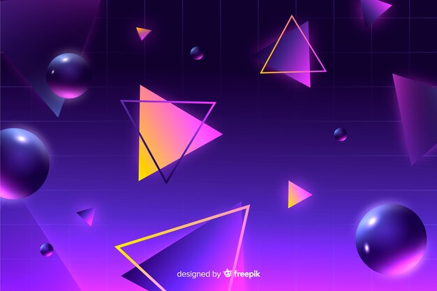 Fondo geométrico en estilo años 80