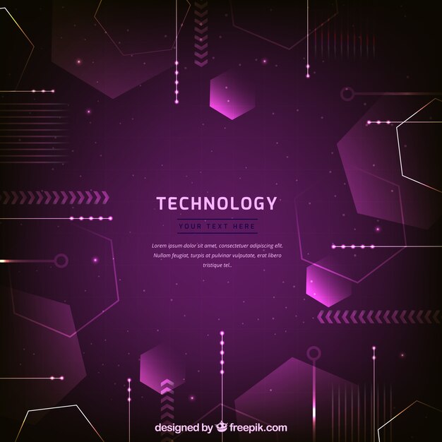Fondo geométrico con estilo tecnológico