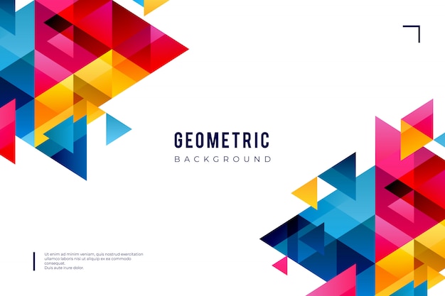 Fondo geométrico con formas coloridas