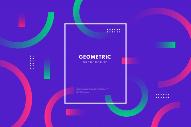 Fondo geométrico con formas de degradado