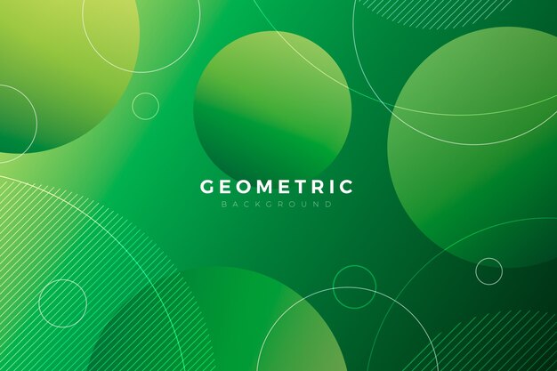 Fondo geométrico con formas verdes