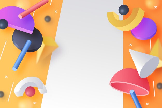 Fondo geométrico en gradiente en 3D