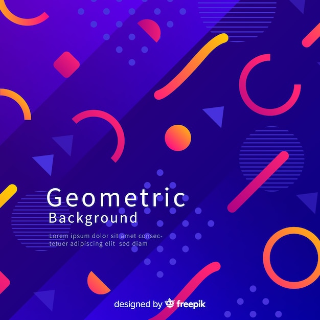 Fondo geométrico con gradientes