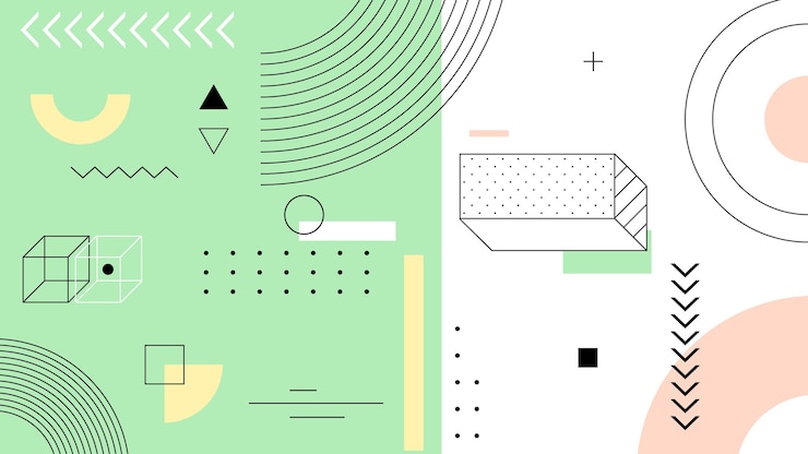Vector gratuito fondo geométrico con líneas y formas