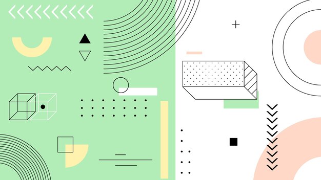 Fondo geométrico con líneas y formas