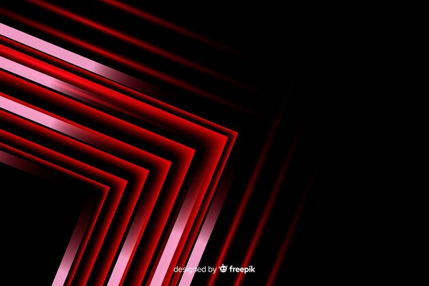 Fondo geométrico de luces de flecha roja