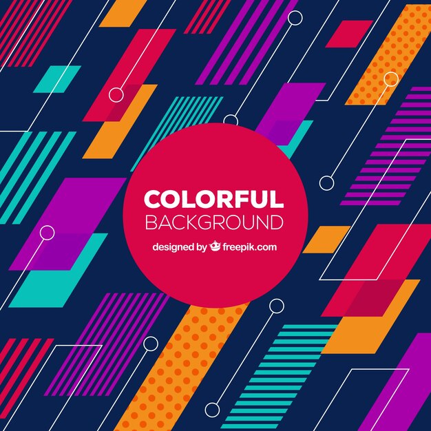 Fondo geométrico multicolor