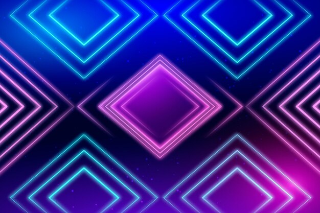 Fondo geométrico de neón