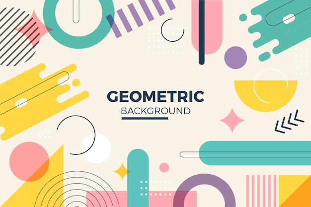 Vector gratuito fondo geométrico plano