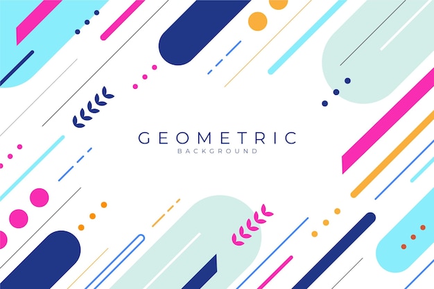 Vector gratuito fondo geométrico plano