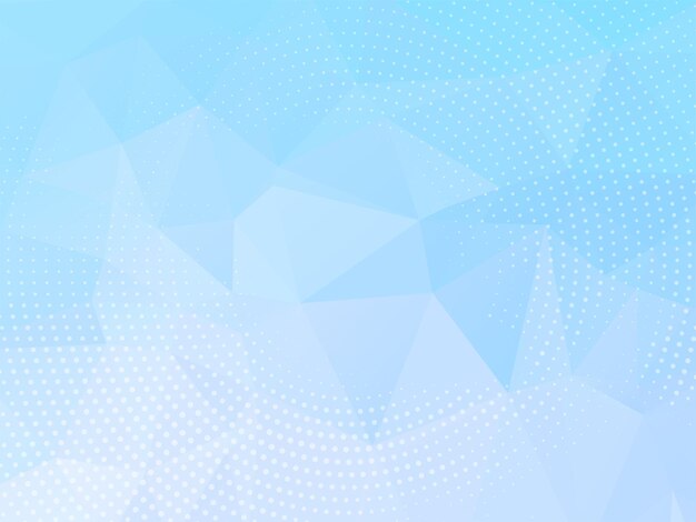 Fondo geométrico de polígono azul abstracto con medio tono