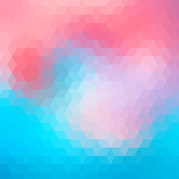 Fondo geométrico en tonos azules y rojos