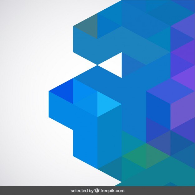 Fondo geométrico en tonos azules