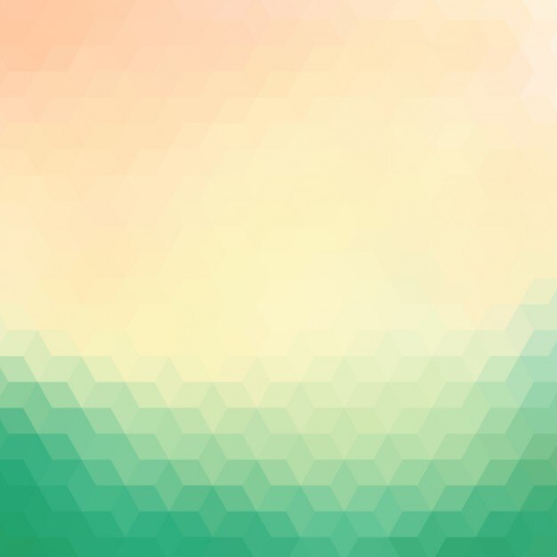 Vector gratuito fondo geométrico en tonos verdes y crema