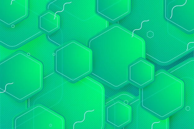 Fondo geométrico en tonos verdes