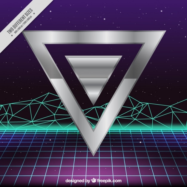 Vector gratuito fondo geométrico de triángulo plateado