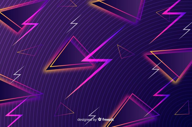 Fondo geométrico vintage con rayos