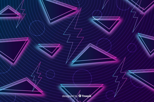 Fondo geométrico vintage con triángulos