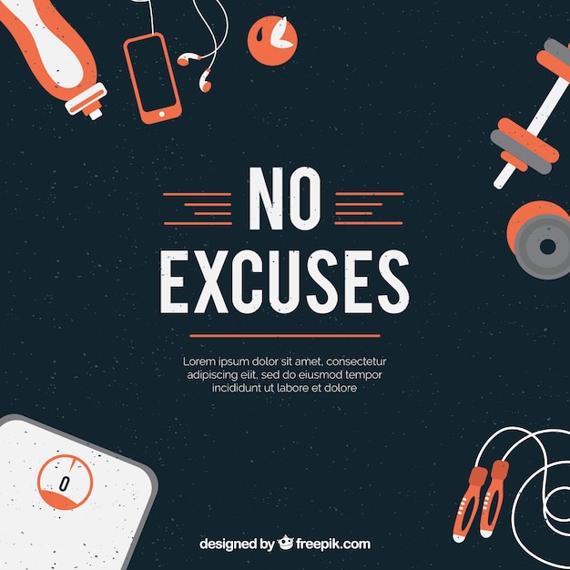 Vector gratuito fondo de gimnasio con frase inspiradora