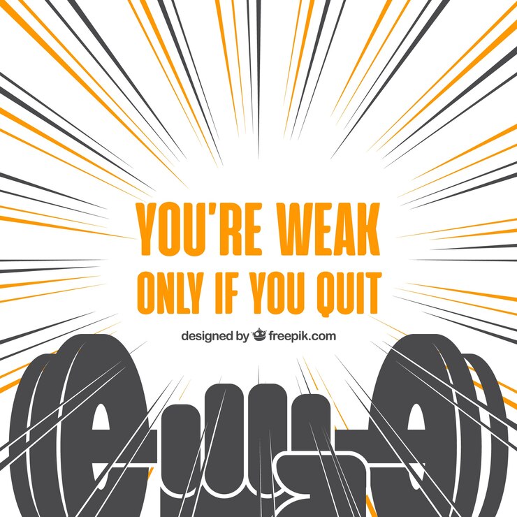 Vector gratuito fondo de gimnasio con frase motivacional