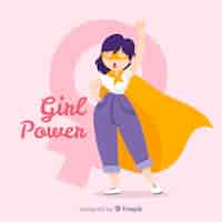 Vector gratuito fondo girl power