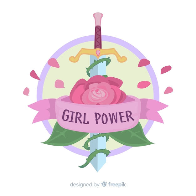 Vector gratuito fondo girl power