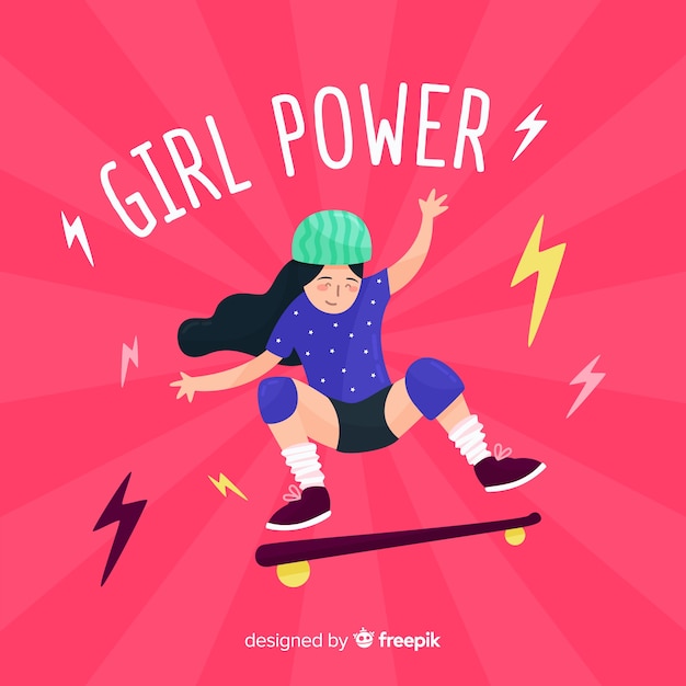 Vector gratuito fondo girl power