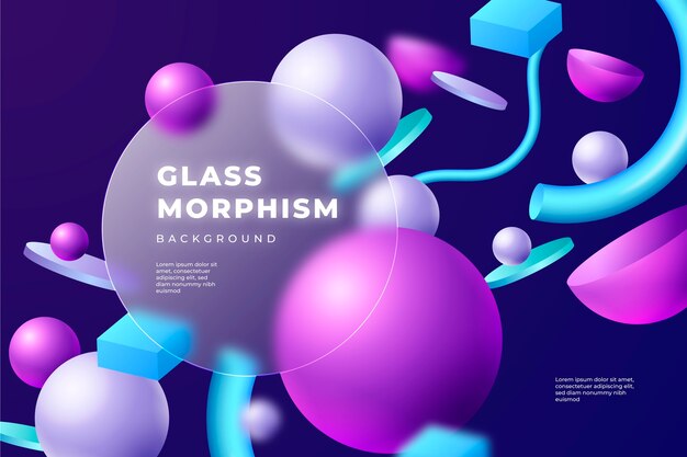Fondo de glassmorphism en gradiente
