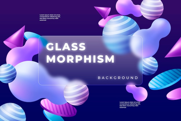 Fondo de glassmorphism en gradiente