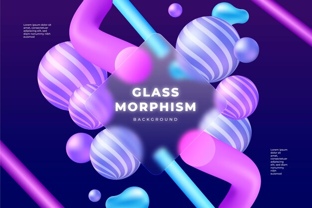 Fondo de glassmorphism en gradiente